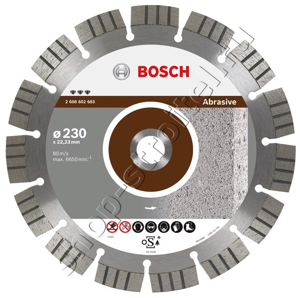 Увеличенная фотография Диск алмазный Bosch 230 Abrasive BF 2608602683